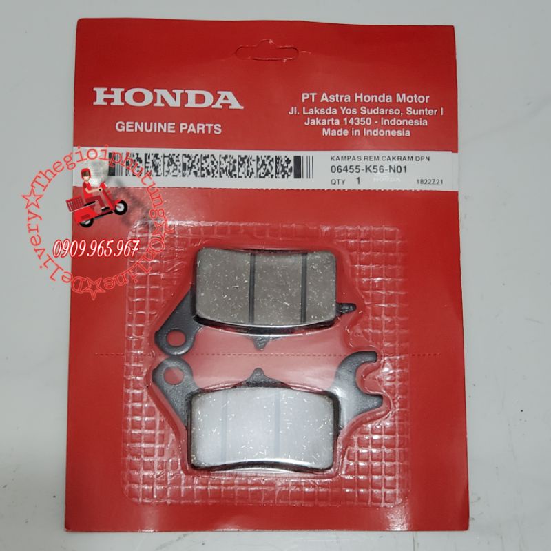 Bố thắng đĩa trước sonic zin mới - 06455-k56-n01-id