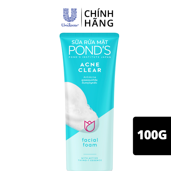 Sữa rửa mặt sáng da ngừa mụn Ponds Acne Clear 100g nhập khẩu