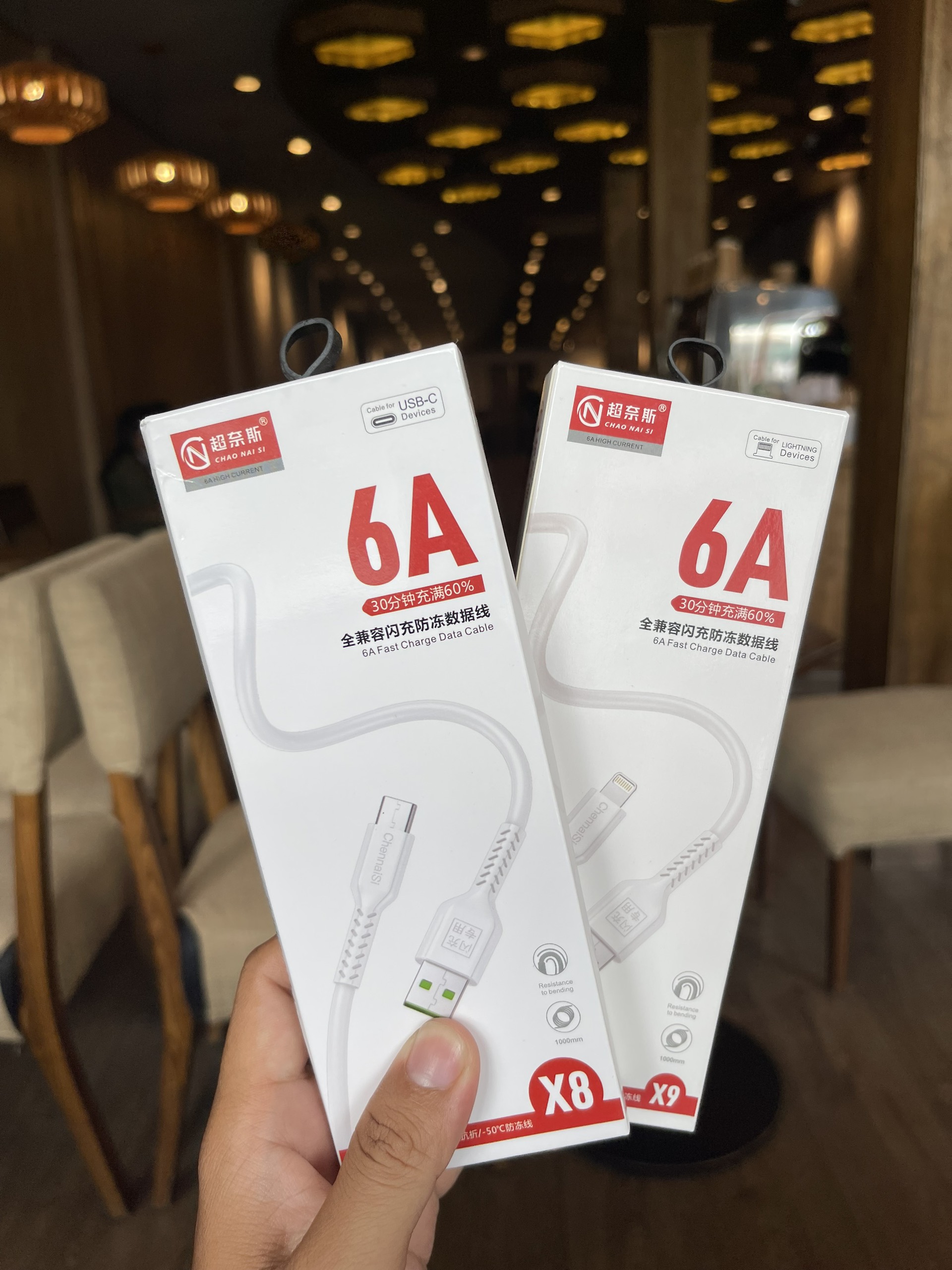 Dây sạc, Cáp sạc 6A Lightning & Type-C cho iPhone/Samsung/Xiaomi/Oppo/Huawei.