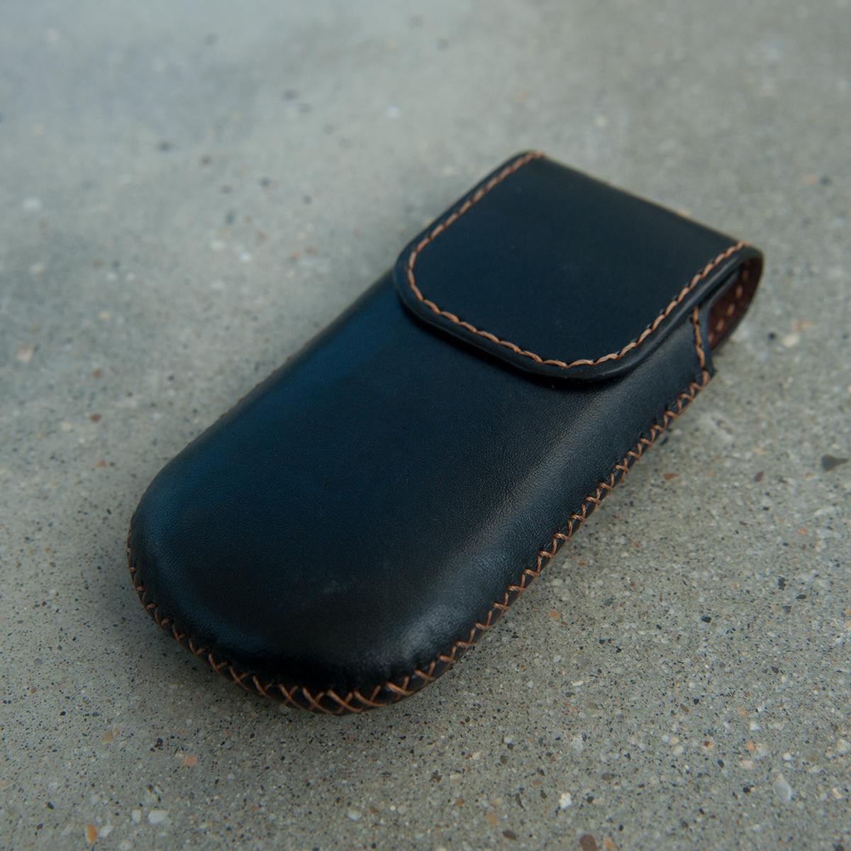 Bao da Nokia 8800 có nắp gập - Da bò thật - Đồ da handmade DTLEATHER DB205