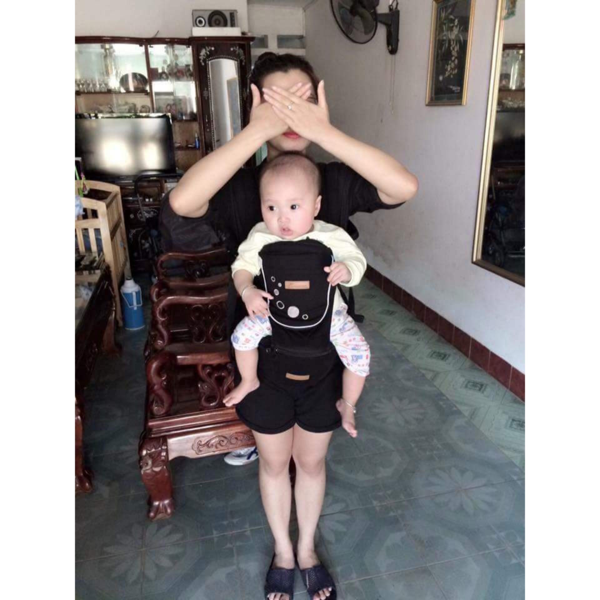 Địu ngồi cho bé AIMAMA trợ lực tốt , dạng lưới thông thoáng không khí