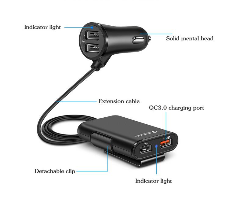 Bộ chia tẩu sạc ô tô Bộ chia sạc 4 USB trên ô tô, Tẩu Sạc nhanh ô tô QC3.0 , củ sạc nhanh QC3.0, dock sạc nhanh , củ sạc nhanh cho tô ô, bộ sạc trên xe hơi,sạc xe hơi nhanh QC3.0,sac xe hơi, phụ kiện ô tô