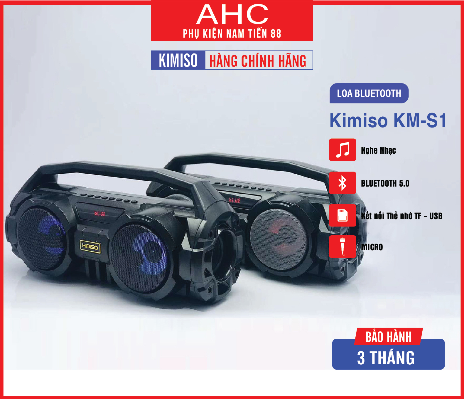 Loa Bluetooth KIMISO S1 kèm Micro