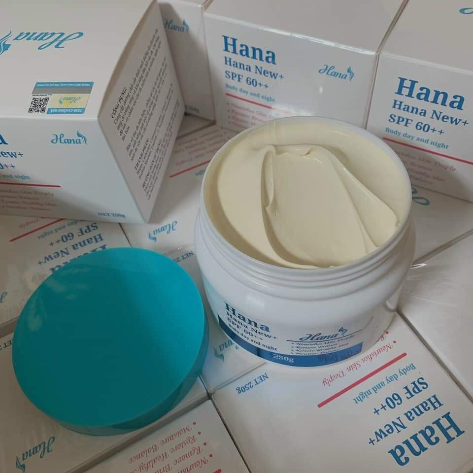 [HCM]Kem Body Hana New SPF 60+ Chính Hãng 100% 250g Trắng Mịn Da