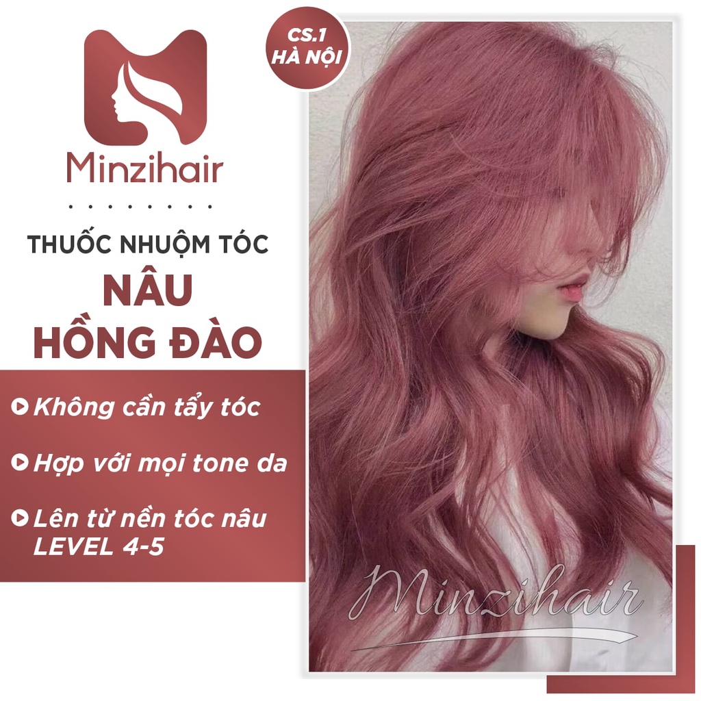 Nhuộm tóc nâu hồng đào: Kombinasi antara warna coklat dan merah muda menampilkan efek anggun yang tak tertandingi. Jangan lewatkan gambar ini jika ingin melakukan pewarnaan rambut yang benar-benar memukau.
