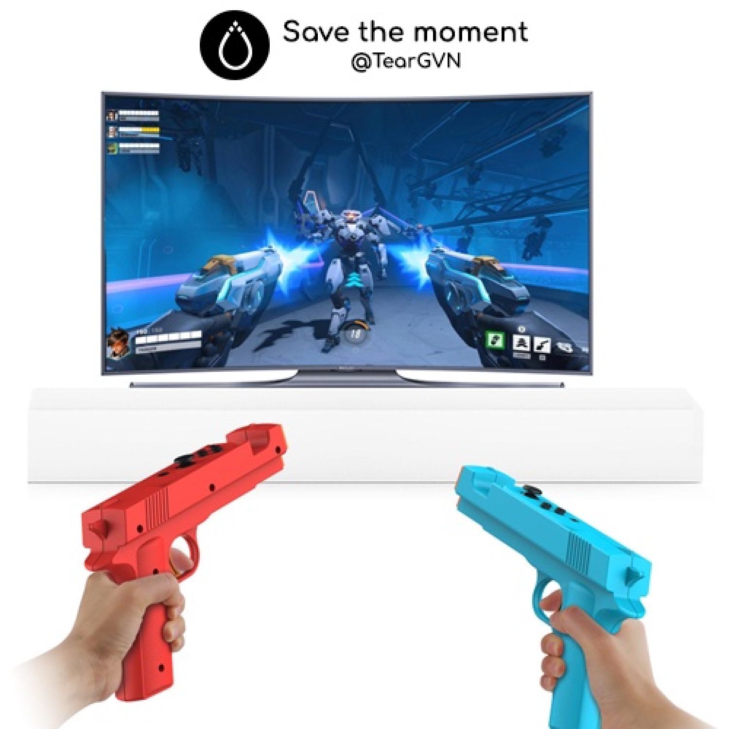 Mô hình sún.g lục DOBE cho Joy-con Nintendo Switch 2 / Switch OLED / Switch 1