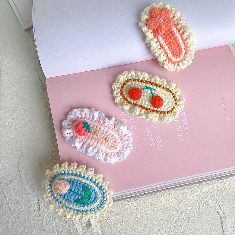 KẸP TÓC LEN HANDMADE  siêu dễ thươn, phù hợp với mọi lứa tuổi.( hình thật)
