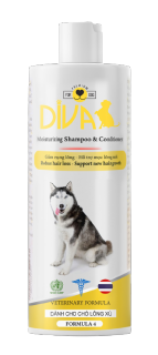 Sữa tắm chó dưỡng lông giảm rụng DIVA Vàng 400 ml thumbnail