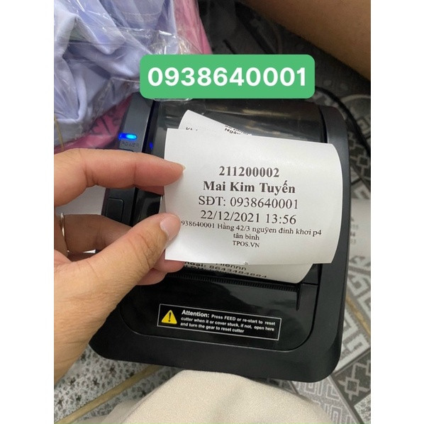 Máy in hóa đơn Sapo Xprinter XP-K200L  2 cổng USB + LAN