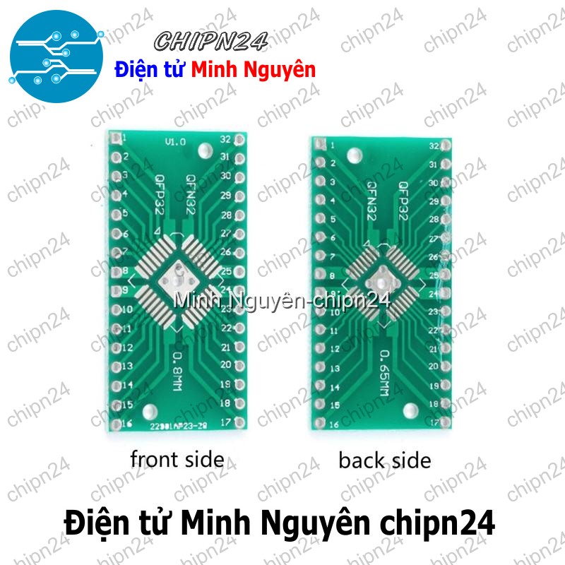 [2 cái] (K92) Đế chuyển QFN32 QFP32 sang DIP (PCB chuyển, Mạch chuyển) - HH000238