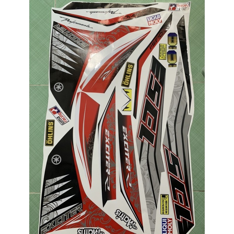 Tem exciter 135 r đỏ đen 2013