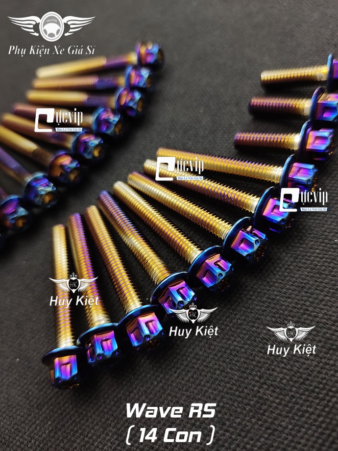 Bộ Ốc Máy Vương Miện Titan Cho Xe Wave RS MS2128