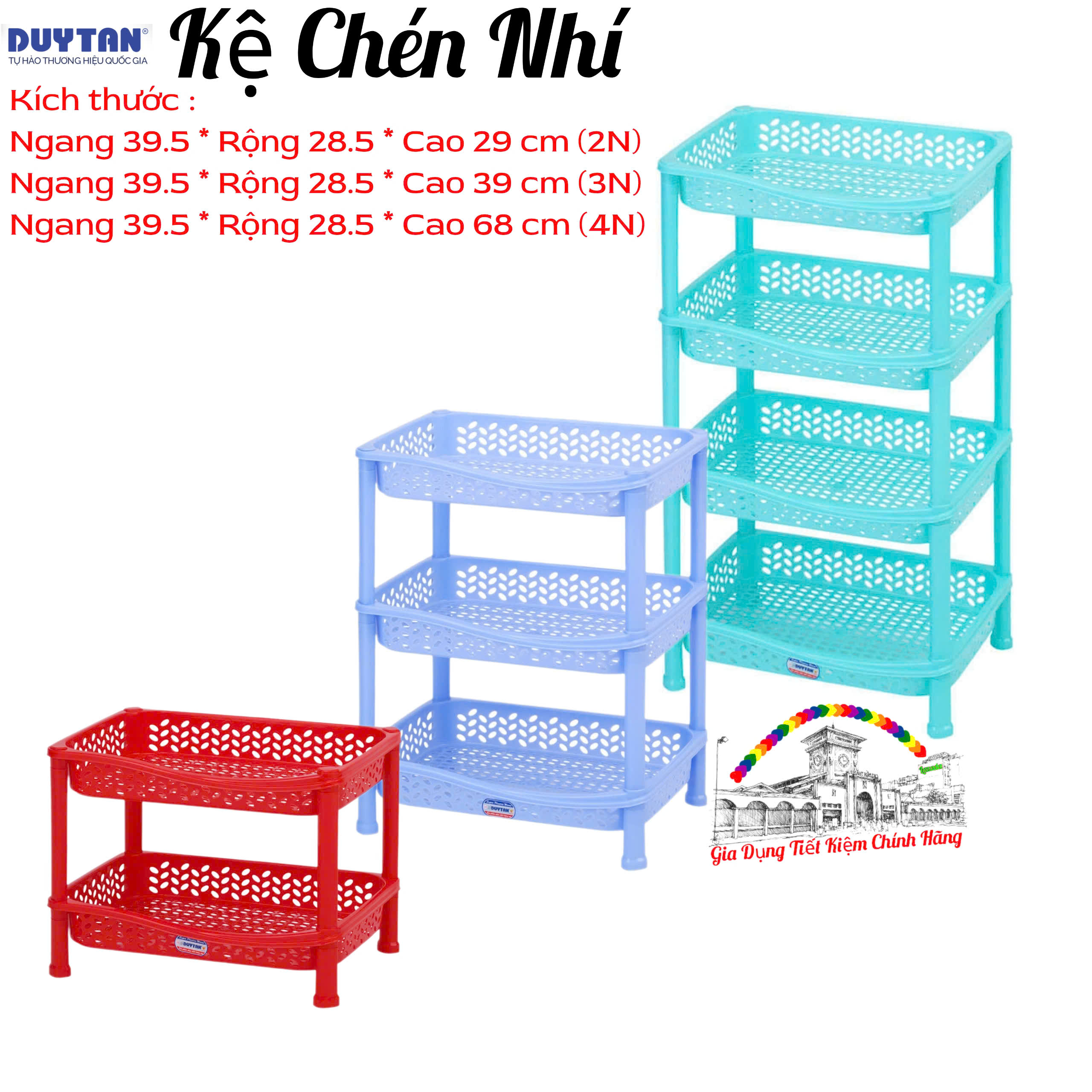 Kệ Nhí 2 -3 -4 Tầng Duy Tân Giúp Đựng Chén Bát Gọn Gàng