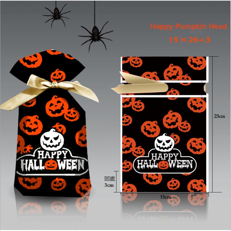 Túi đựng bánh/kẹo, bao bì đựng bánh kẹo chủ đề Halloween kích thước 15x23 - VUA BAO BÌ
