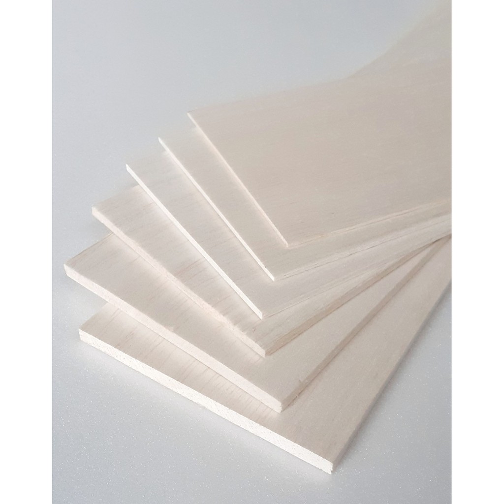 Combo 5 tấm gỗ balsa siêu nhẹ dày 3mm, 4mm, 5mm bản100mm dài 500mm - 1000mm