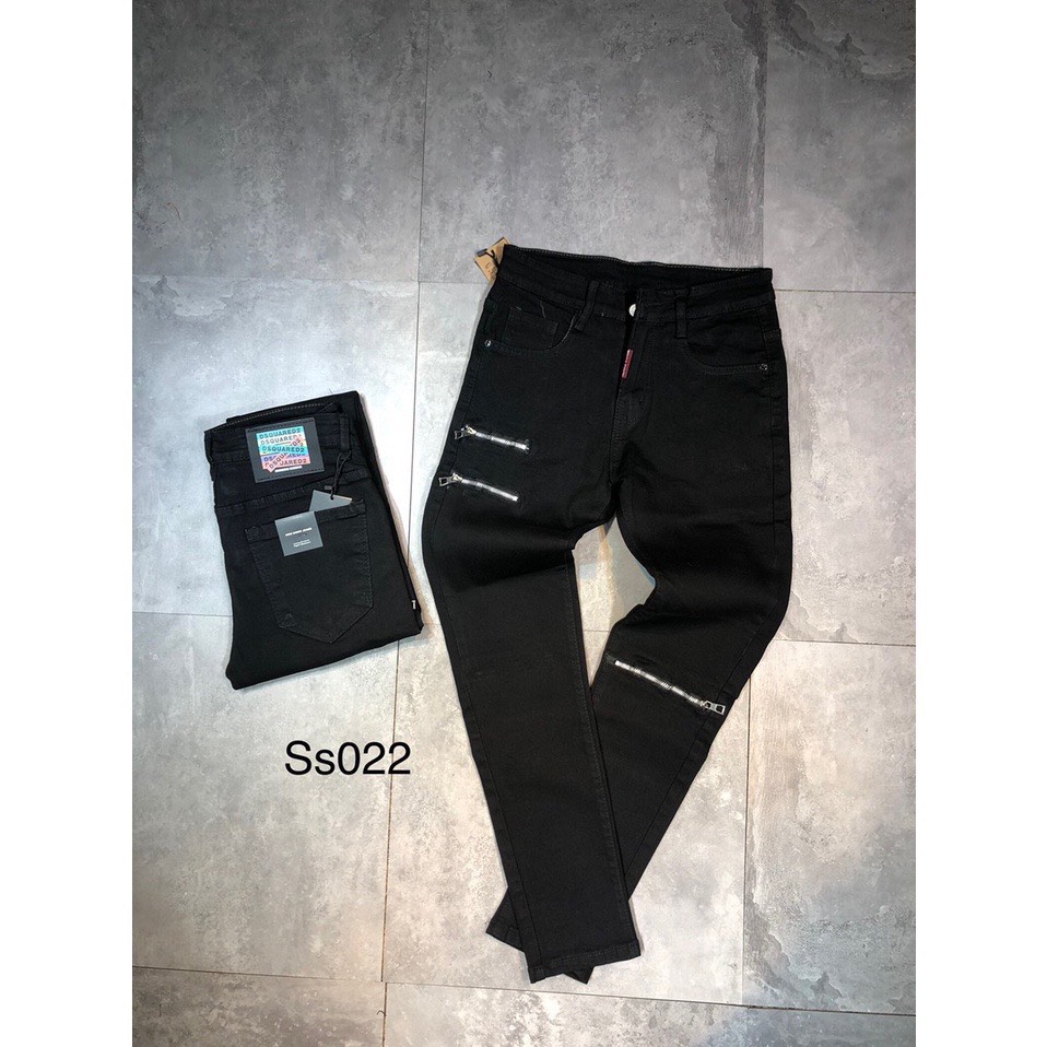 quần jean nam vẩy sơn đen rách gối ống ôm chân nhẹ cao cấp đẹp mẫu mới hot,chất vải co giãn KAYSTORE 25/06