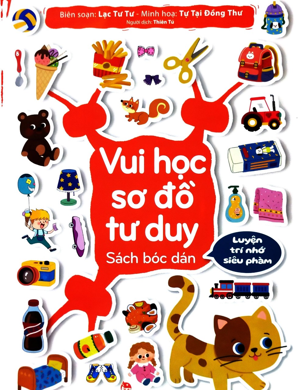 Sách - vui học sơ đồ tư duy - sách bóc dán - luyện trí nhớ siêu phàm - nxb kim đồng
