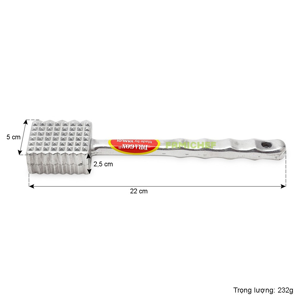 Búa đập thịt Vạn Lợi Dragon loại trung