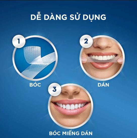 [Combo 4 Gói] Miếng dán trắng răng Crest 3D White (Professional Effects / Glamorous / Gentle Routine)
