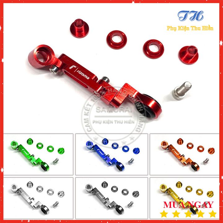 Pass Bình dầu Rizoma Nhôm CNC- Màu Đỏ