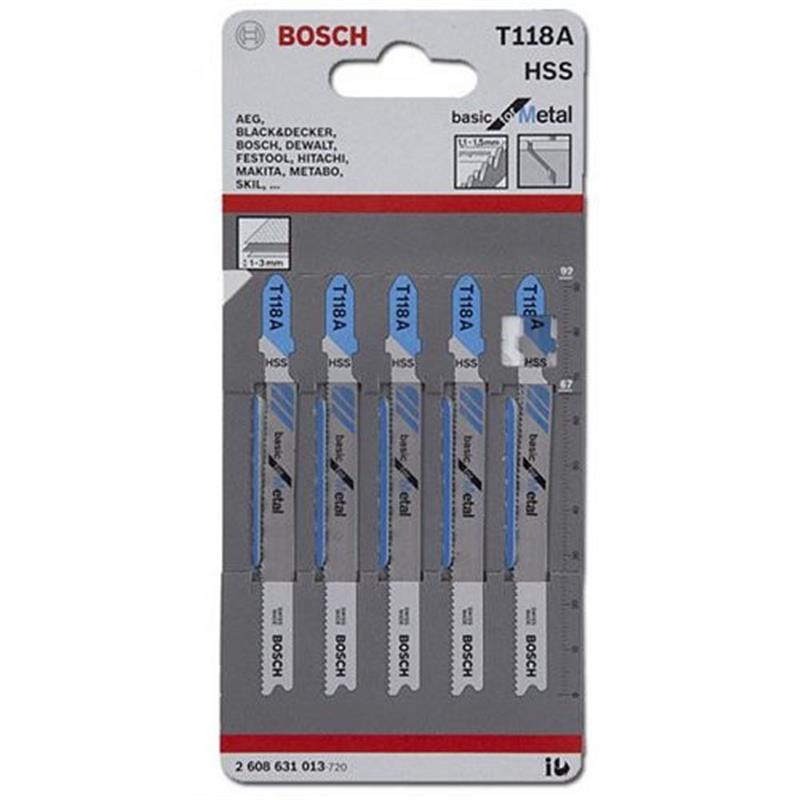 Lưỡi cưa lọng Bosch T 118 A - Sắt  (bộ 5 lưỡi)