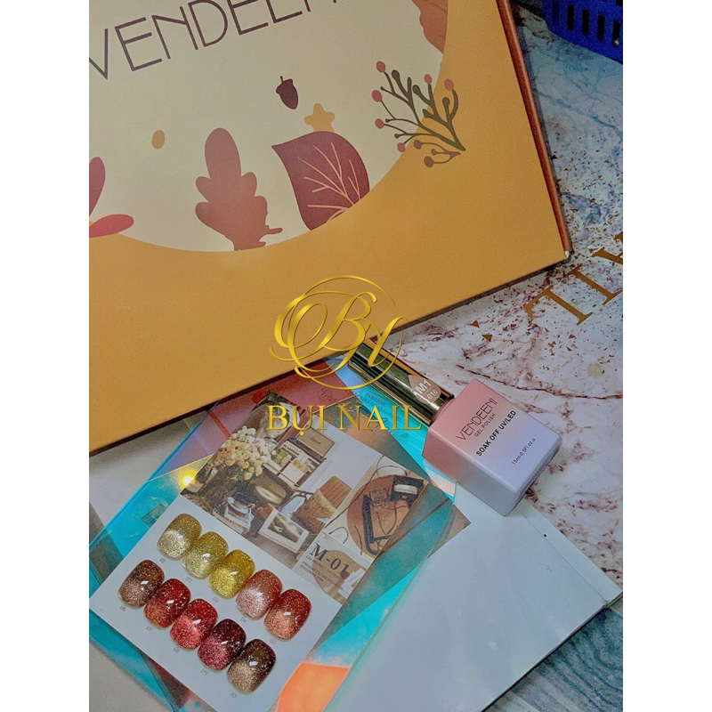SET SƠN MẮT MÈO HỔ PHÁCH VENDEENI M1 10CHAI (tặng kèm bảng màu)