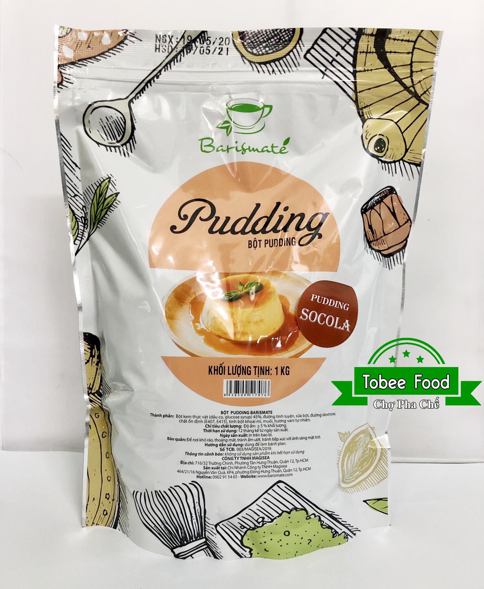 Bột Plan socola Barismate 1kg - Bột làm pudding trà sữa thơm ngon | Giá tốt