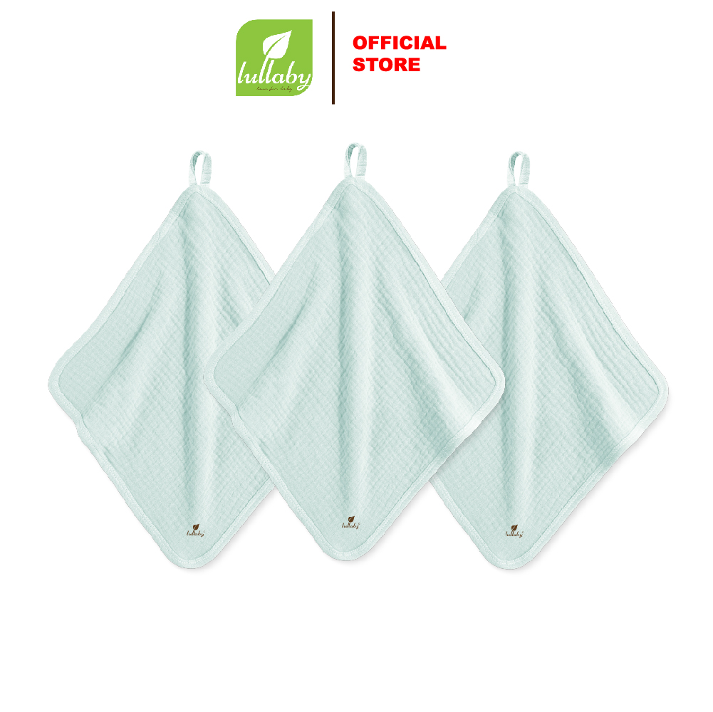 LULLABY - NH575M - Set 3 khăn xô sữa (loại có móc treo)