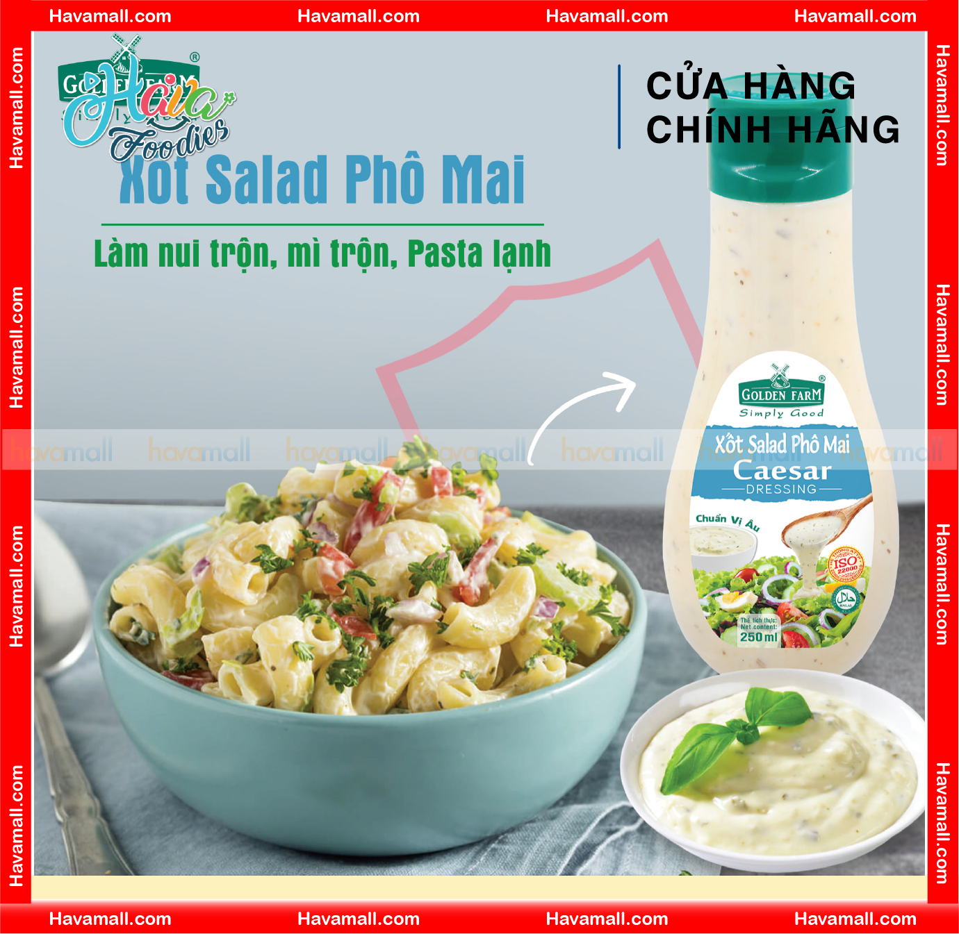 [HOÀN TIỀN MAX 10%] Xốt Salad Caesar Golden Farm Gói 15ml