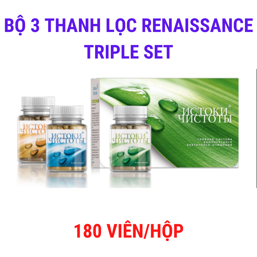 [Bộ 3 thanh lọc siberian] Bộ 3 thải độc tế bào Siberi Renaissance Triple Set