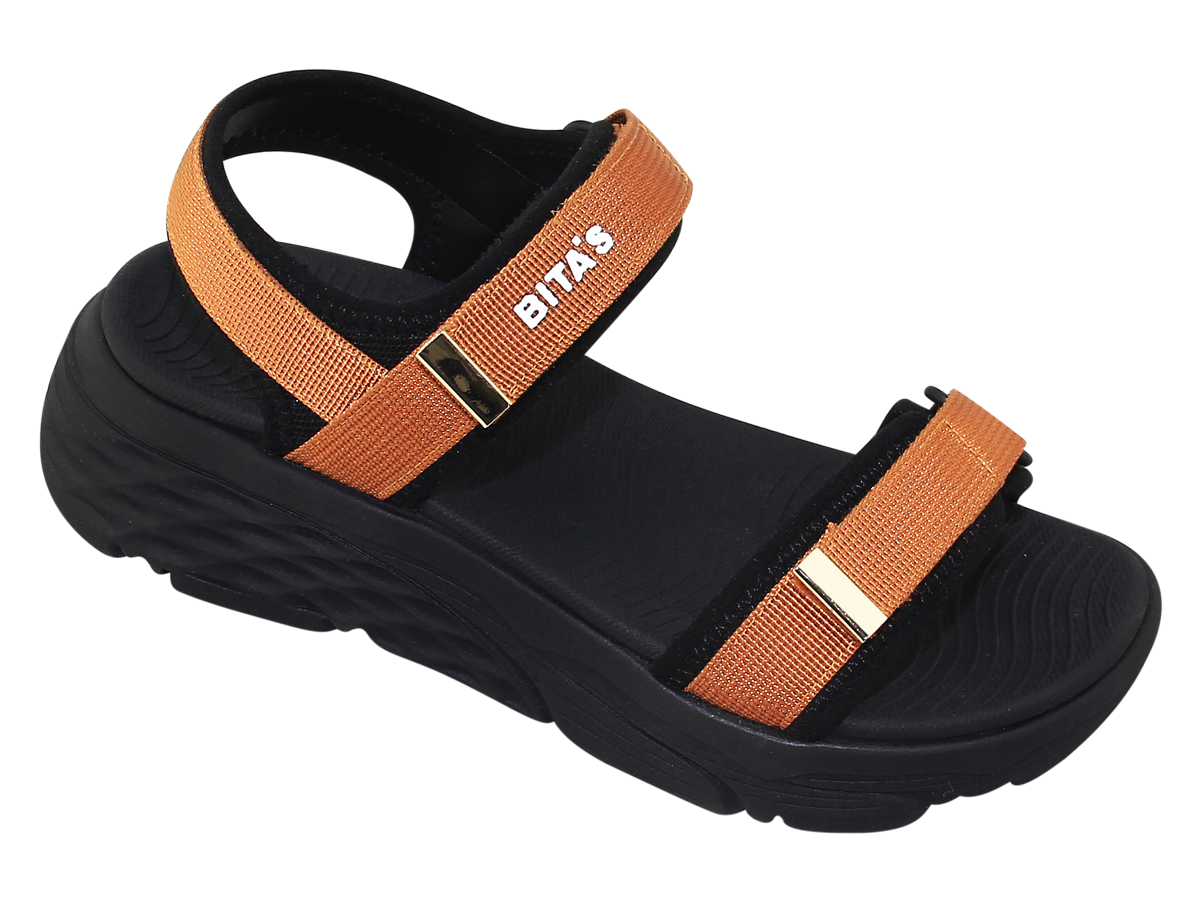Sandal nữ Bita's SEFYH.02 (Đen + Hồng + Kem + Vàng bò)