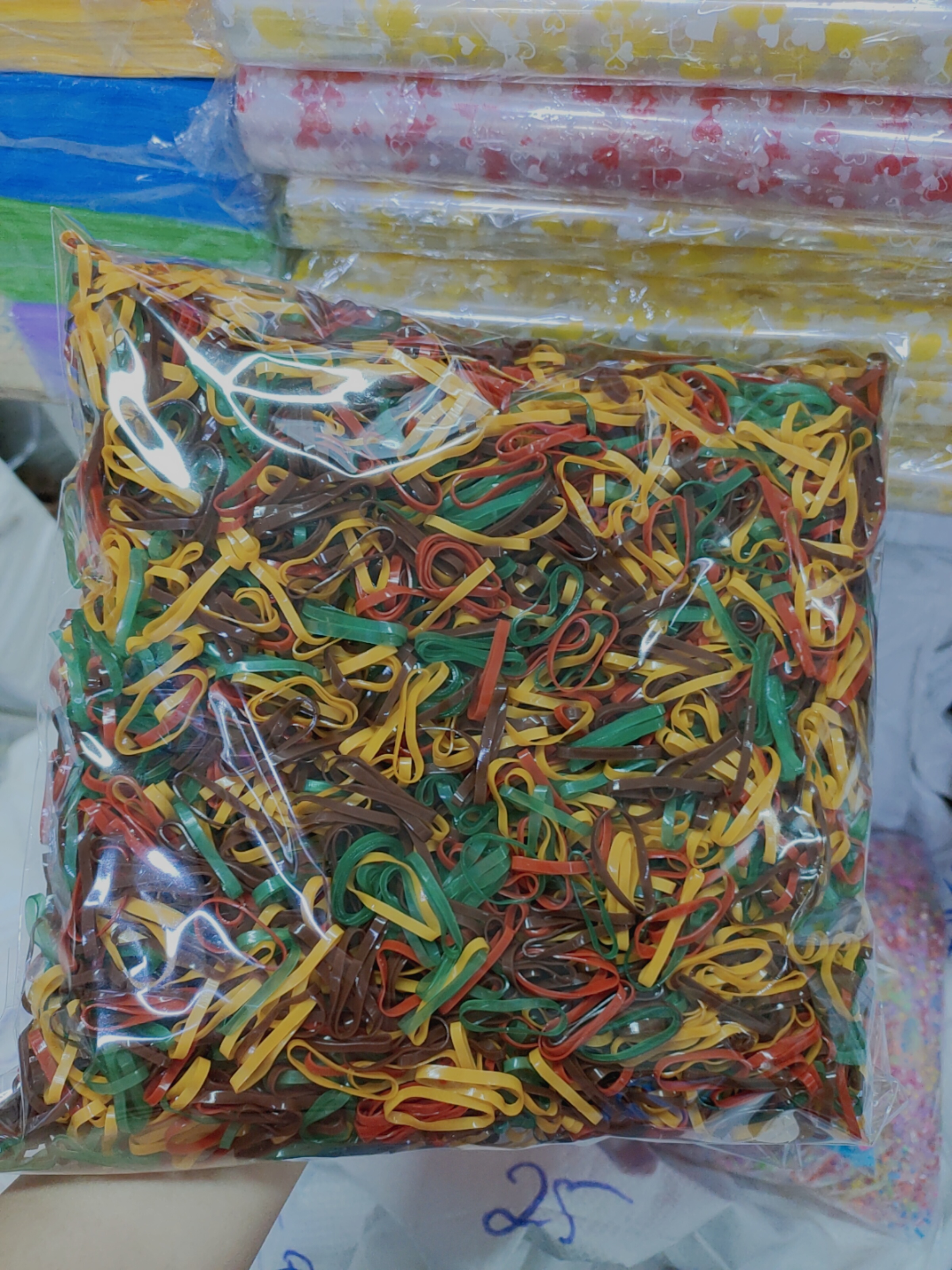 Thun kỳ kỳ cột tóc (1bịt=500g) 35k