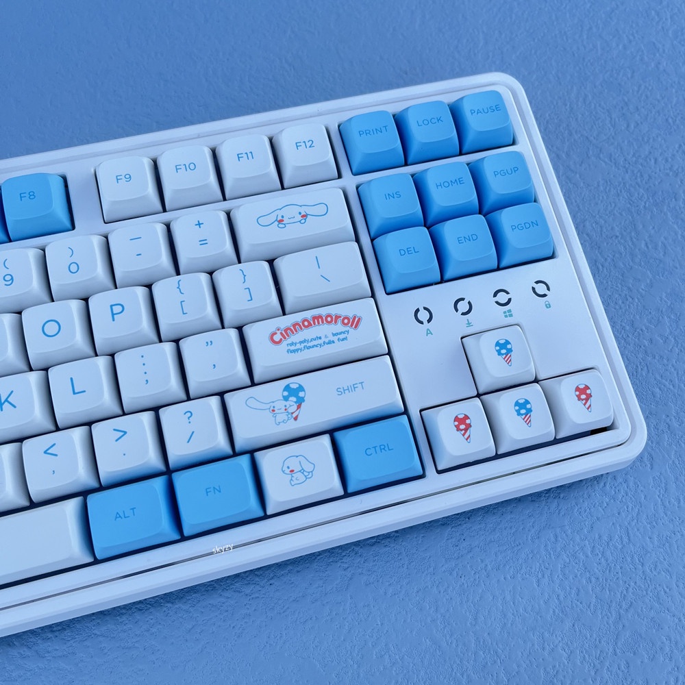 124 Keys Keycaps XDA Profile Cute Anime PBT DYE-SUB Mechanical Keyboard Keycap Set