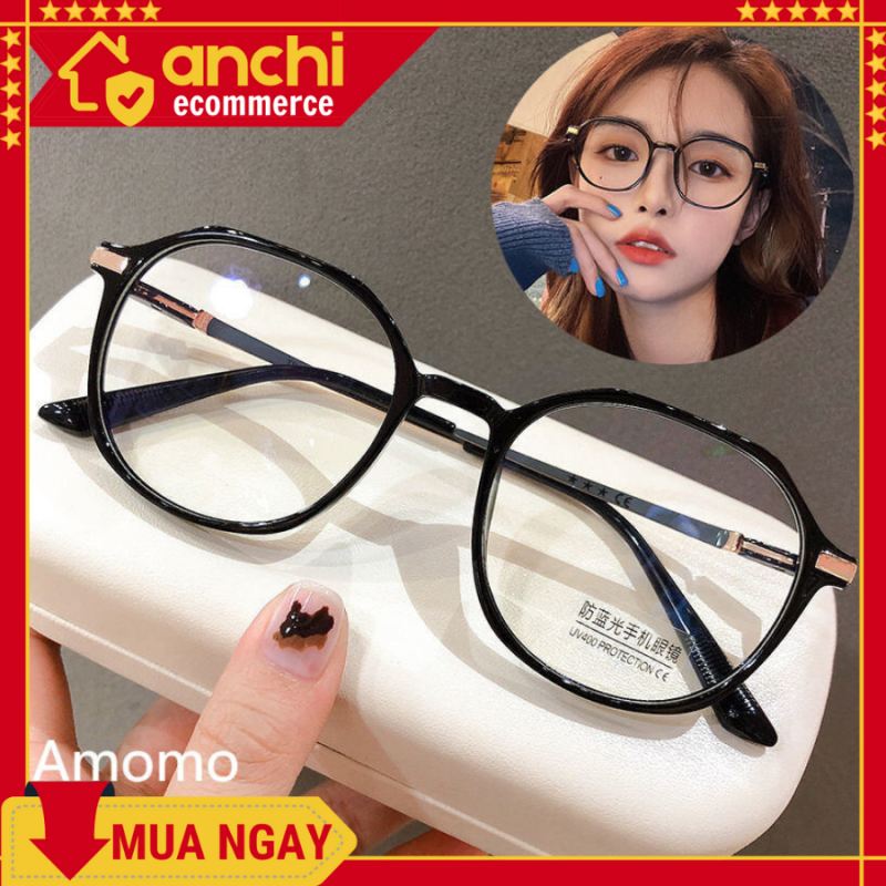 Giá bán Mắt kính nữ giả cận thời trang phong cách Hàn Quốc là loại kính thời trang dành cho học sinh sinh viên hottrend tiktok 2022 tròng kính 0 độ giả cận có thể thay được mắt kính - ANCHI HOUSE