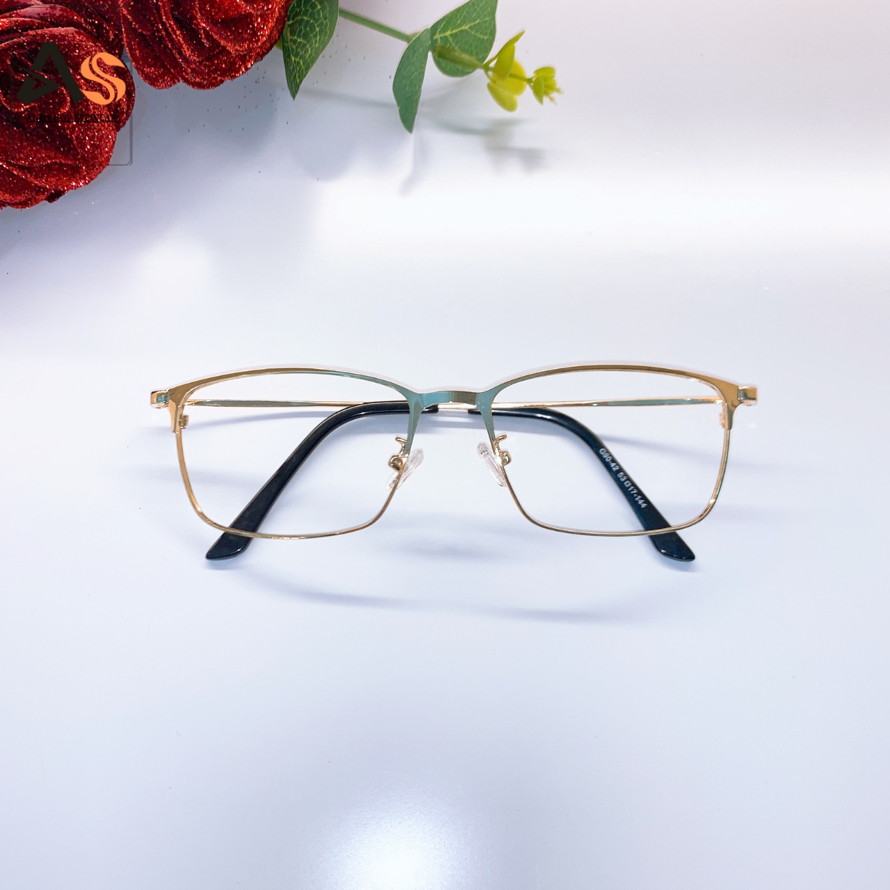 [3-5/8 Hoàn Tiền 25%] Gọng kính kim loại gọng kính vuông g90-42A nhận cắt tròng cận viễn loạn