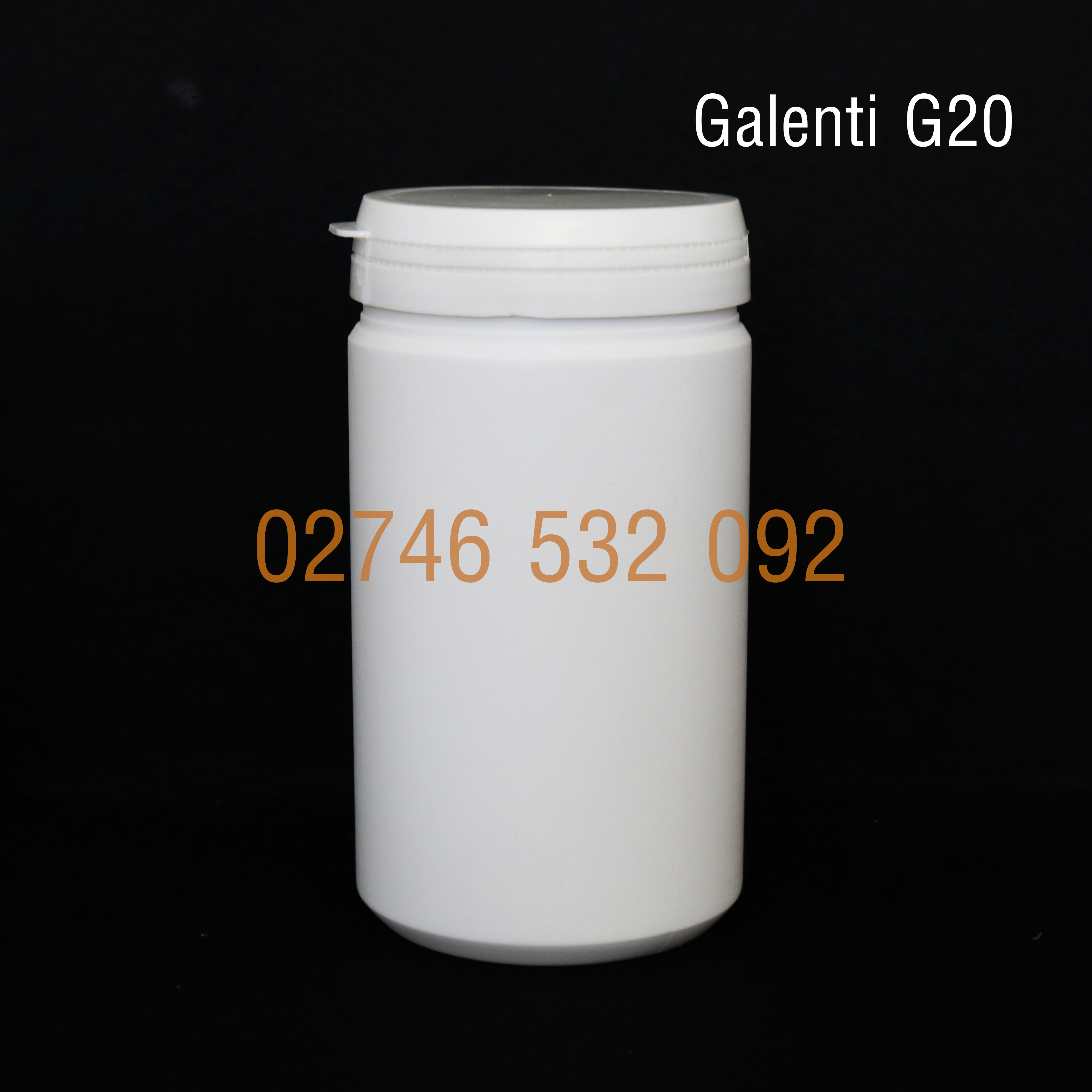 Bộ 2 Hủ Nhựa Trắng Đục Nắp Galenti Đựng Từ 100G Đến 400G Bột Mịn Hoặc Viên Nang