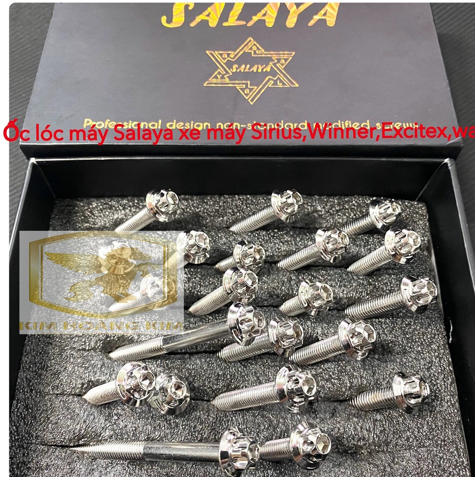 Bộ ốc lốc máy Salaya Inox 304 gắn lốc xe máy SIRIUS hàng chất lượng siêu rẻ