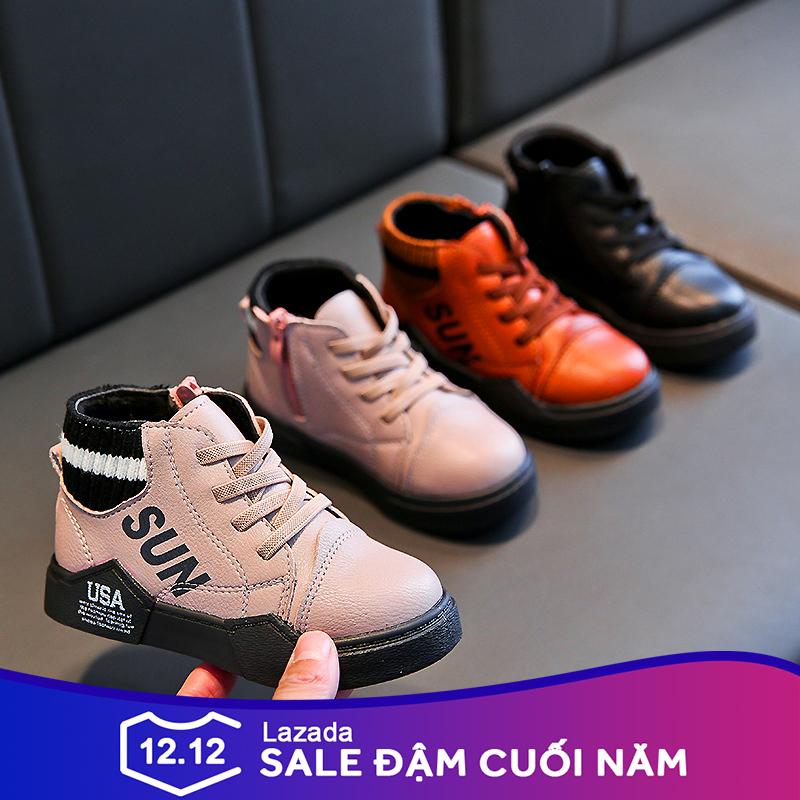Giá bán Giày trẻ em boot cao cổ cá tính cho cả bé trai và bé gái