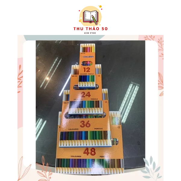 Chì màu 2 đầu 12-24-36-48 màu nhật colleen.