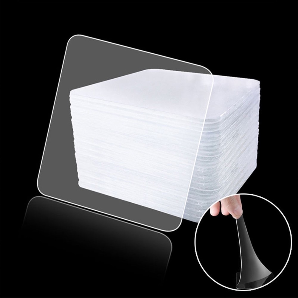 Bộ 2 miếng dán 2 măt (6x6cm TRONG ) thay thế - mua dự phòng