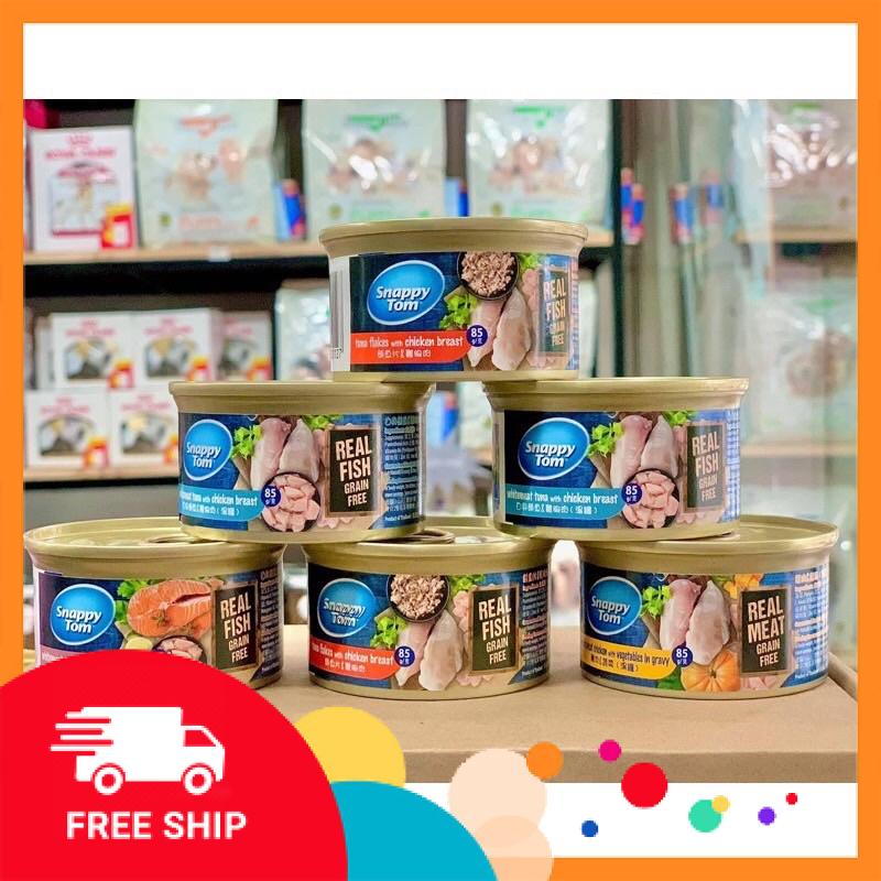 Pate Cho Mèo Snappy Tom Premium Lon 85G - 4 Vị Siêu Hấp Dẫn