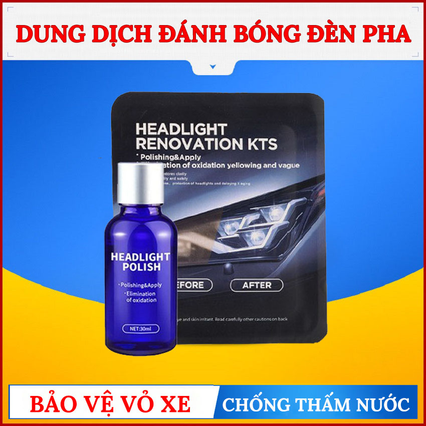 Dung Dịch Đánh Bóng Đèn Pha Ô Tô Chống Ố Vàng VERSION 2