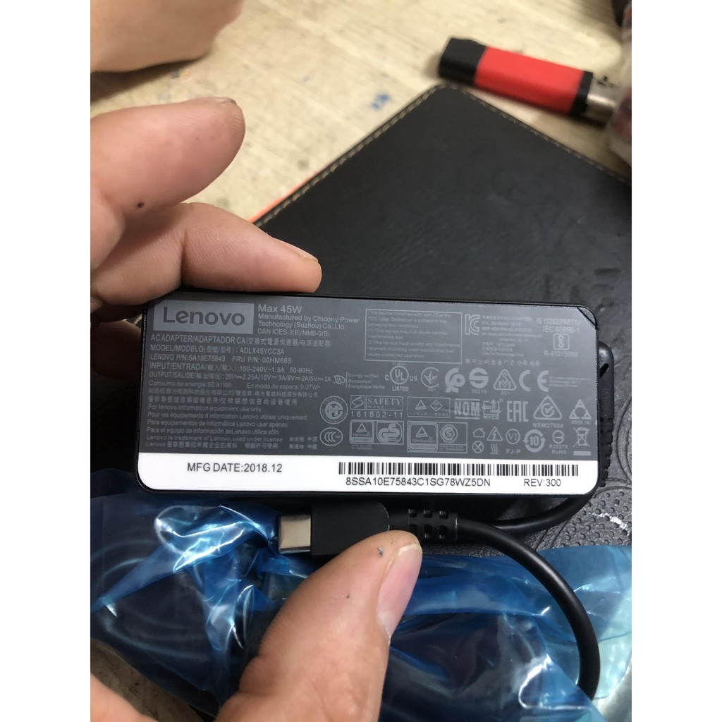 Sạc Pin Lenovo 20V 2.25A 45W Type C X280