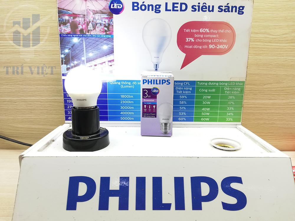 Combo 5 Bóng đèn led Philips 3W Ledbuld - Bảo hành 1 năm