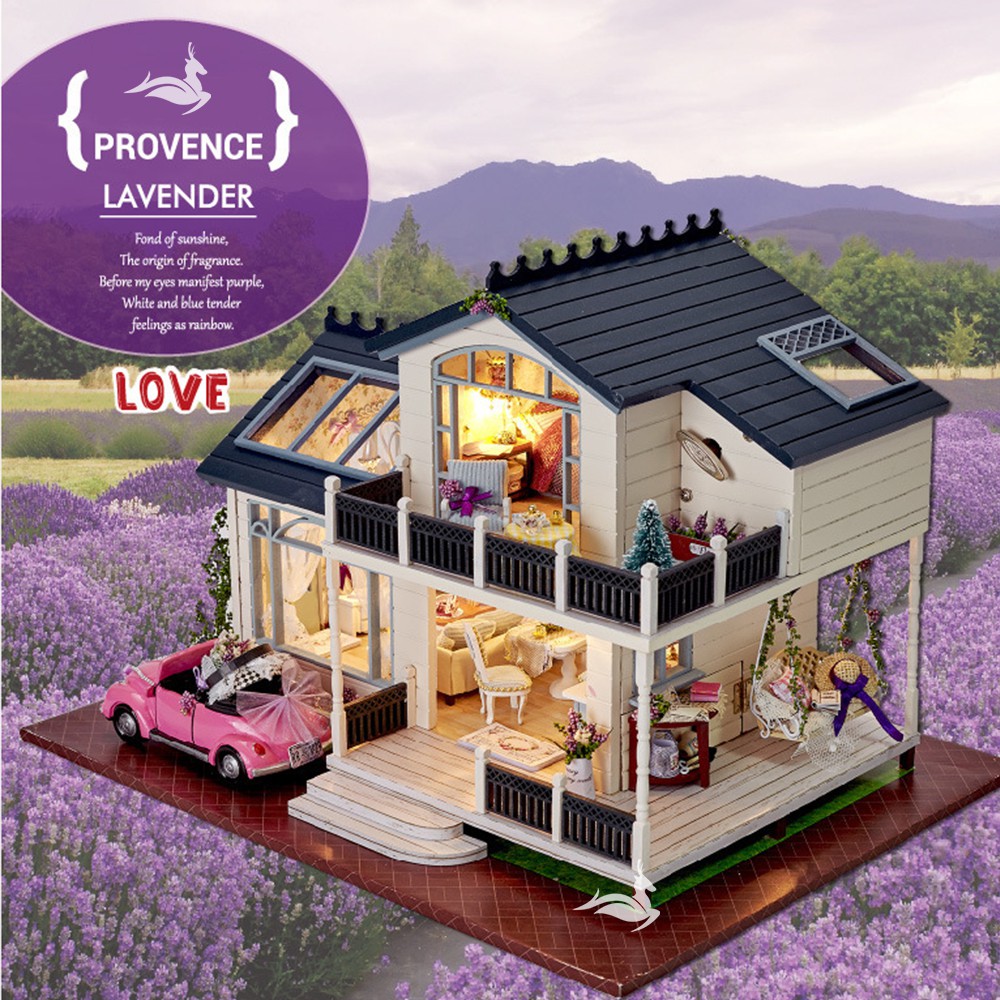 Quà tặng nhà búp bê bằng gỗ diy -