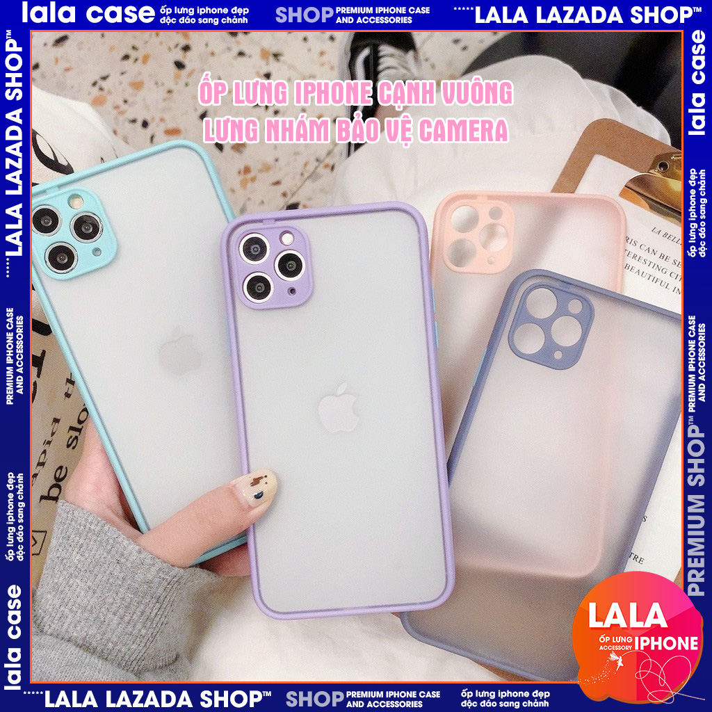 Ốp Iphone Basic camera Lưng Nhám Nhiều Màu Bảo Vệ Camera ip/6/6plus/6s/6splus/7/7plus/8/8plus/x/xs/11/12/pro/max/plus/promax