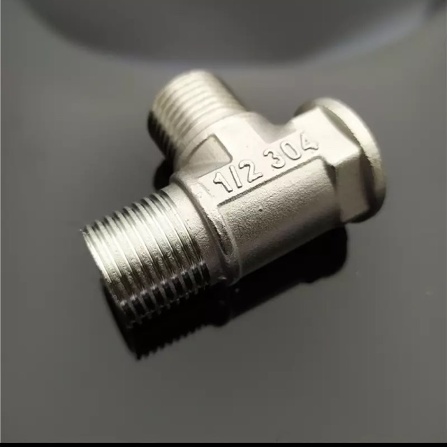 Tê 1 đầu ren trong 2 đầu ren ngoài Inox 304 phi 21 - van tê chia cầu
