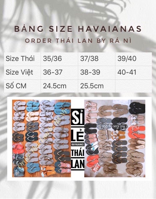 [HCM]Dép Havaianas Nữ Thái Lan Sẵn Shop