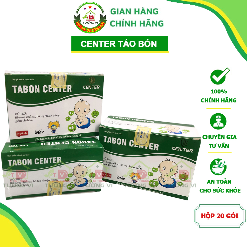 Tabon Center – Bổ sung chất xơ, hỗ trợ nhuận trạng, giảm táo bón - Center Táo Bón bổ sung tinh chất rau xanh