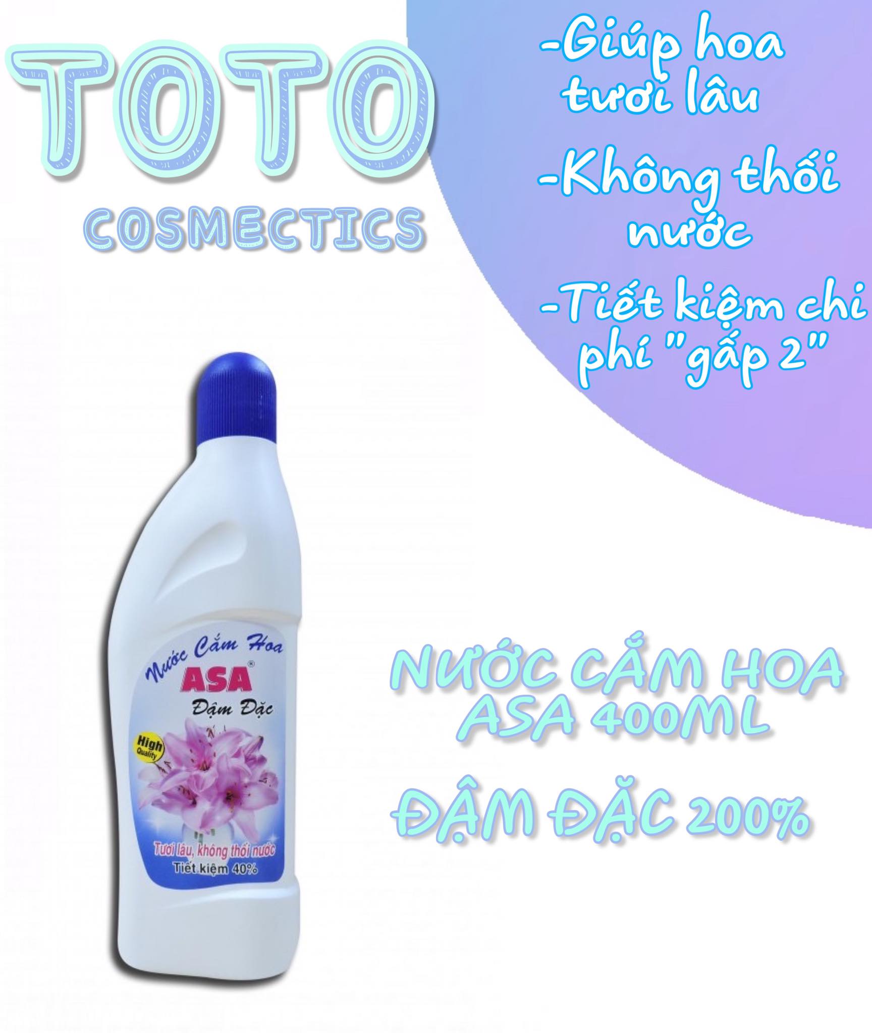 >> SO SÁNH GIÁ NƯỚC CẮM HOA ASA 400ML | Shopee Lazada Sendo Tiki | Nên mua ở đâu rẻ nhất 132 NƯỚC CẮM HOA ASA 400ML ĐẬM ĐẶC 200% GIÚP GIỮ HOA TƯƠI LÂU KHÔNG THỐI NƯỚC